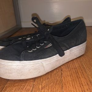 Black Platform Supergas | Size 8